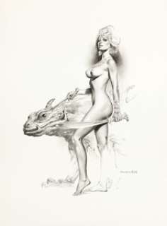 Boris Vallejo Mirage Pencil Illustration Original Art (Ballantine Books, 1982). Perhaps best known for his -