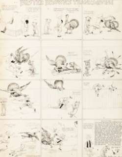 R. F. Outcault Buster Brown Thanksgiving Sunday Comic Strip Original Art dated 11-26-05 (New York Herald - | Heritage