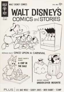 Carl Barks and Tony Strobl Walt Disney‘s Comics and Stories #279 Cover Original Art plus Book and Comic -