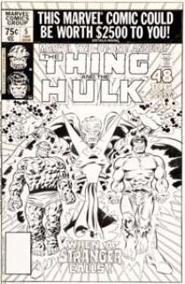 Alan Kupperberg and Joe Sinnott Marvel Two-In-One Annual #5 Thing and Hulk Cover Original Art (Marvel, -