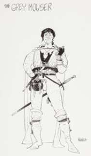 Mike Mignola Fafhrd and the Gray Mouser #1 Pin-Ups Original Art (Marvel, 1990). Two terrific pin-ups from this -