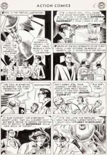 Wayne Boring and Stan Kaye Action Comics #198 Story Page 8 Original Art (DC, 1954). Classic Atomic-Age -