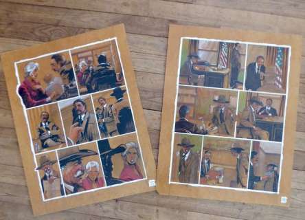 Le Hénanff, Fabrice | Le Hénanff, Fabrice - 2x Planche originale couleur - H H Holmes T2 - (2009) | Catawiki