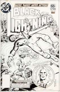 Rich Buckler and Vince Colletta Black Lightning #12 Unpublished Cover Original Art (DC, 1978). Doc Polaris -