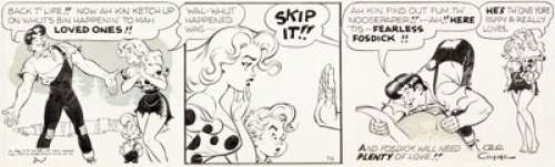 Al Capp Li’l Abner Daily Comic Strip Original Art dated 7-6-62 (United, 1962). Li’l Abner Yokum can hardly - | Heritage
