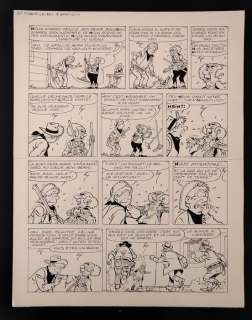 Tibet | Tibet - Planche originale - Chick Bill - Schnot le Bel à Wood City - (1976) | Catawiki