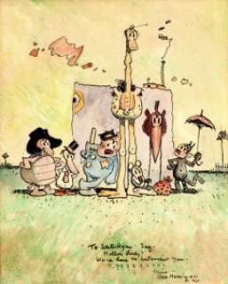 George Herriman - Krazy Kat Specialty Illustration Original Art (undated). What a "family" - | Heritage
