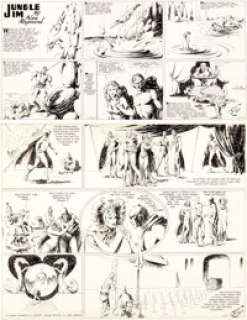Alex Raymond Flash Gordon and Jungle Jim Sunday Comic Strip Original Art dated 1-27-35 (King Features - | Heritage