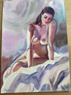 Veronica Kruchkovska | ‘Purple touch’ - 1 Original drawing - Size: 42cm x 30cm Signed - (2022) | Catawiki