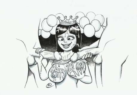 Ramis | Ramis - Original drawing - underground comic - sexy girl - Happy Birthday 18 - EO | Catawiki