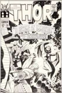 Jack Kirby and Vince Colletta Thor #136  Cover Original Art (Marvel, 1967)....