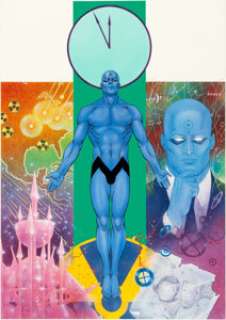 Dave Gibbons and John Higgins Watchmen Les Gardiens (French Edition) #2 Cover Painting Dr. Manhattan -