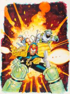 Henry Flint 2000 AD Sci-Fi Special #17 Cover Judge Dredd Original Art (Fleetway, 1994). Judge Dredd, -