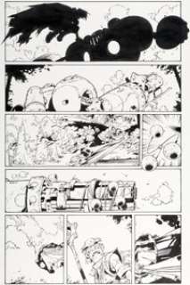 Joe Madureira and Tom McWeeney Battle Chasers #3 Page 21 Original Art (Image, 1998). Nice action page -