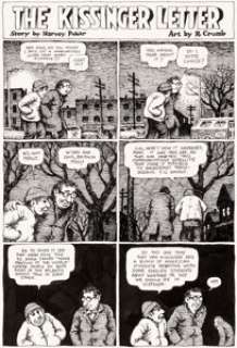 Robert Crumb American Splendor #4 Complete 3-Page Story Original Art (Harvey Pekar, 1979). Astonishingly detailed -