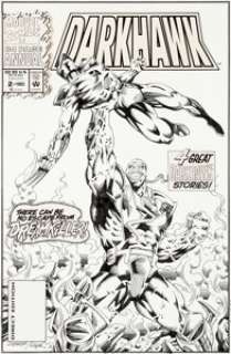 Aaron Lopresti and Ron Wilson Darkhawk Annual #2 Cover Original Art (Marvel, 1993)....