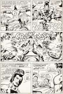 Jack Kirby and D. Bruce Berry OMAC #2 Page 4 Original Art (DC, 1974)....