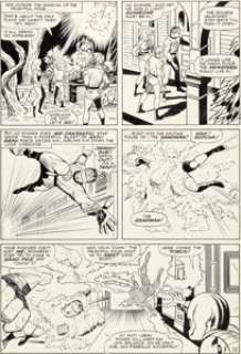 Jack Kirby and Vince Colletta Fantastic Four #41 Story Page 12 Sandman and the Wizard Original Art (Marvel, 1965).... | Heritage