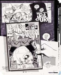 Jamie Hewlett Dateline Magazine #47 Complete 6-Page Jet Gurl/Tank Girl Story "Hairy Pussy" Original Art (Deadline ... (Total: 6 Original Art) | Heritage