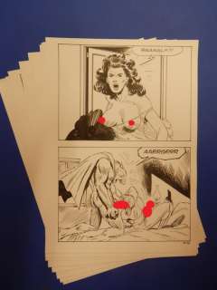 Bruno Marraffa | Macho n. 10 - Bruno Marraffa - 10x Tavole Originali erotiche "l’Homo - Lupo" - Page volante - Exemplaire unique - (1985) | Catawiki