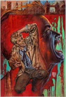 Glenn Fabry John Constantine, Hellblazer: Tainted Love Trade Paperback Cover Painting and Finished Collage Origina...