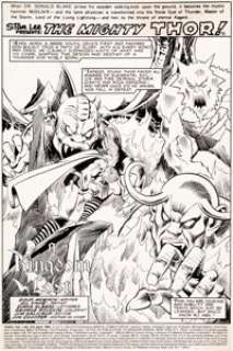 Gil Kane Thor #318 Splash Page 1 Original Art (Marvel, 1982)....