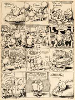 Robert Crumb "What is the Meaning of Life?" 1-Page Story Original Art Intended for Help! Magazine (1965).... | Heritage