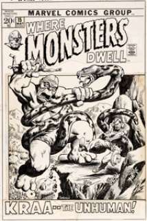 John Severin Where Monsters Dwell #15 Cover Original Art (Marvel, 1972).... | Heritage