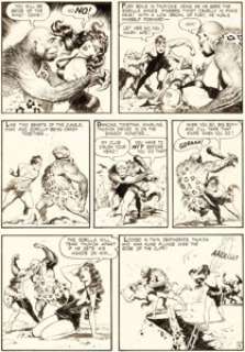 Frank Frazetta Thun’da, King of the Congo #1 Story Page 5 Original Art (Magazine Enterprises, 1952).... | Heritage