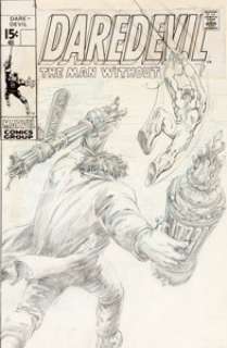 Marie Severin and Joe Rubinstein Daredevil #65 Preliminary Cover and Cover Re-creation Original Art Group of 2 (Ma... (Total: 2 Original Art) | Heritage
