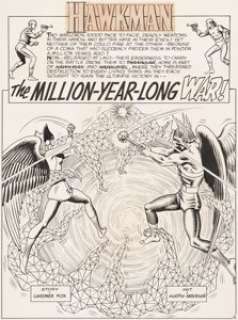 Murphy Anderson Hawkman #12 Complete 24-Page Story "The Million-Year-Long War!" and 1-Page "Bird" Feature Original... (Total: 25 Original Art)