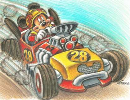 Joan Vizcarra | Mickey Mouse Racing: Formula 1, Number 28 - Original Drawing - Joan Vizcarra - Pencil Art - Original Artwork | Catawiki
