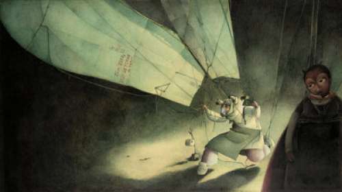 Rebecca Dautremer La Tortue Géante Des Galapagos Illustration Originale (Gautier.Landerneau, 2006)....