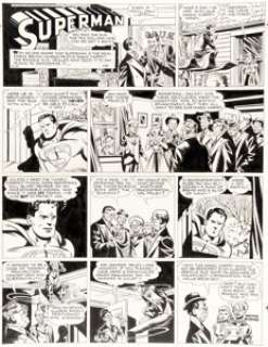 Wayne Boring Superman Sunday Comic Strip #478 Original Art dated 12-26-48 (McClure Syndicate, 1948). -