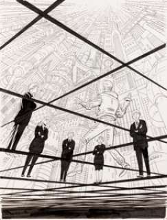 Giancarlo Alessandrini - Martin Mystère #318 Couverture Originale (La Terza Stirpe, 2011). Giancarlo Alessandrini Martin Mystère #318 Cover Original Art (La Terza Stirpe, 2011).