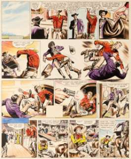 Frank Humphris - Riders Of The Range #5 Planche 43 (Eagle Comic, 1954). Frank Humphris Riders Of The Range #5 Story Page 43 Original Art (Eagle Comic, 1954).