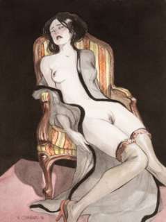 Yannick Corboz - L‘Assassin qu‘elle mérite, Les Amants Effroyables #4 Planche de Titre Originale (Vents d‘Ouest, 2016). Yannick Corboz L‘Assassin qu‘elle mérite, Les Amants Effroyables #4 Original Art Title Page (Vents d‘Ouest, 2016).