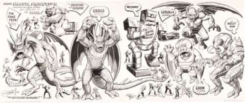 Peter Poplaski - "More Marvel Monsters" Illustration Original Art (1992-2006).... (Total: 2 Original Art)