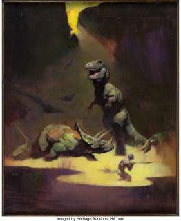 Frazetta, Frank | Frank Frazetta Orn Cover Painting "Tyrannosaurus Rex" Original Art (Doubleday, 1969).... | Heritage