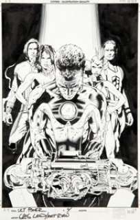 Land, Greg - Greg Land and Matt Ryan Ultimate Power #4 Cover Original Art (Marvel, 2007)....