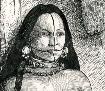 Terpant, Jacques | Terpant, Jacques - Dessin original - Indienne Natchez - (2022) | Catawiki