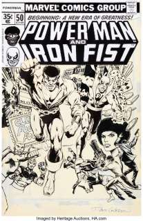 Buckler, Rich - Rich Buckler and Dave Cockrum Power Man and Iron Fist #50 Cover Original Art Group of 2 (Marvel, 1978).... (Total: 2 Original Art)