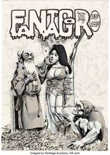 Corben, Richard - Richard Corben Fantagor #4 Cover Original Art (Last Gasp, 1972)....