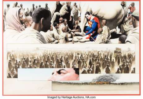 Ross, Alex | Alex Ross Superman: Peace on Earth Double-Page Spread 35 & 36 Original Art (DC, 1998).... | Heritage