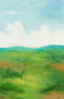 Magic the Gathering Artist - Christopher Rush Magic: The Gathering Unused Ice Age Plains Illustration Original Art (undated)....