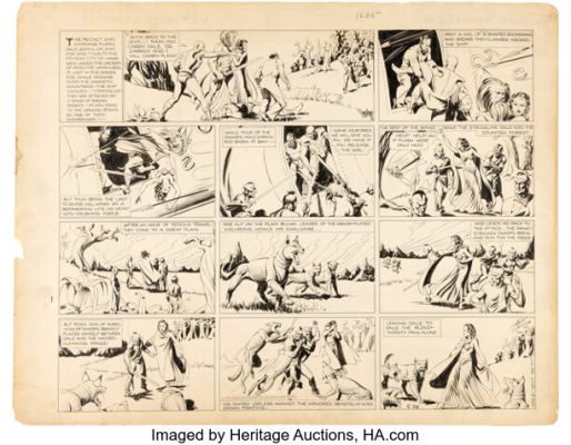 Alex Raymond, Flash Gordon Sunday Comic Strip Original Art Dated 6-24-34 (King Features Syndicate, 1934). | Heritage