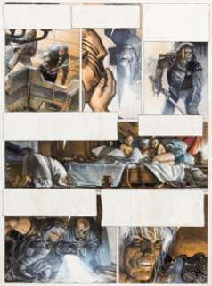 Unidentified European Comic Artist (Non-Superhero | Juan Giménez Metabarons #1 Painted Story Page 56 Original Art (Les Humanoïdes Associés, 1992).... | Heritage