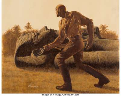 Bama, James Elliott | James Bama Doc Savage #53 The Mental Wizard Cover Painting Original Art (Bantam, 1970).... | Heritage