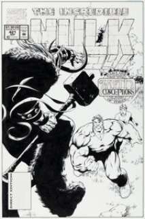 Frank, Gary - Gary Frank and Cam Smith The Incredible Hulk #421 Cover Original Art (Marvel, 1994)....