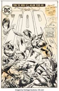 Kubert, Joe - Joe Kubert Tor #1 Cover Original Art (DC, 1975)....